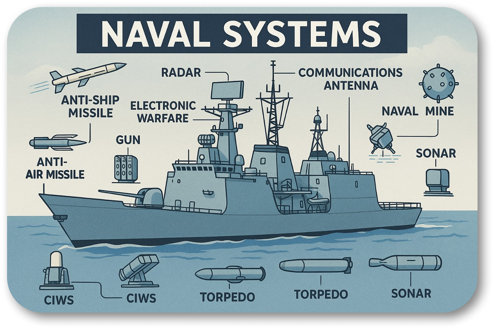 Modern naval ship system